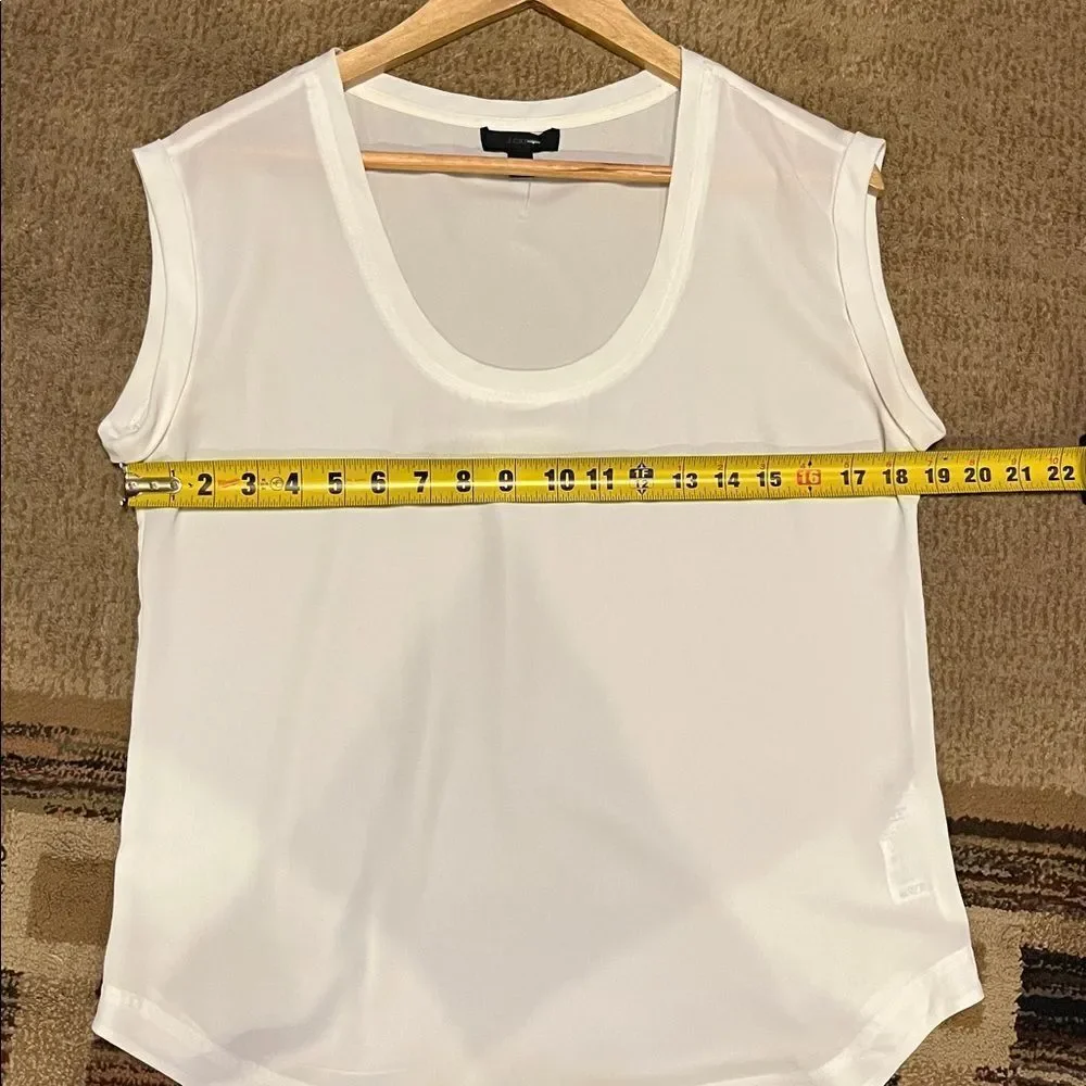 J. Crew Ivory Sleeveless Top